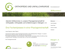 Tablet Screenshot of orthopaedie-unfallchirurgie-wangen.de